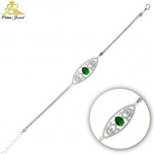 Gümüş Zirkon Taşlı Bilezik / Bileklik